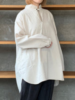 【SALE】Vlas Blomme / Fluffy Cotton　プルオーバーワイドシャツ (L.Beige)