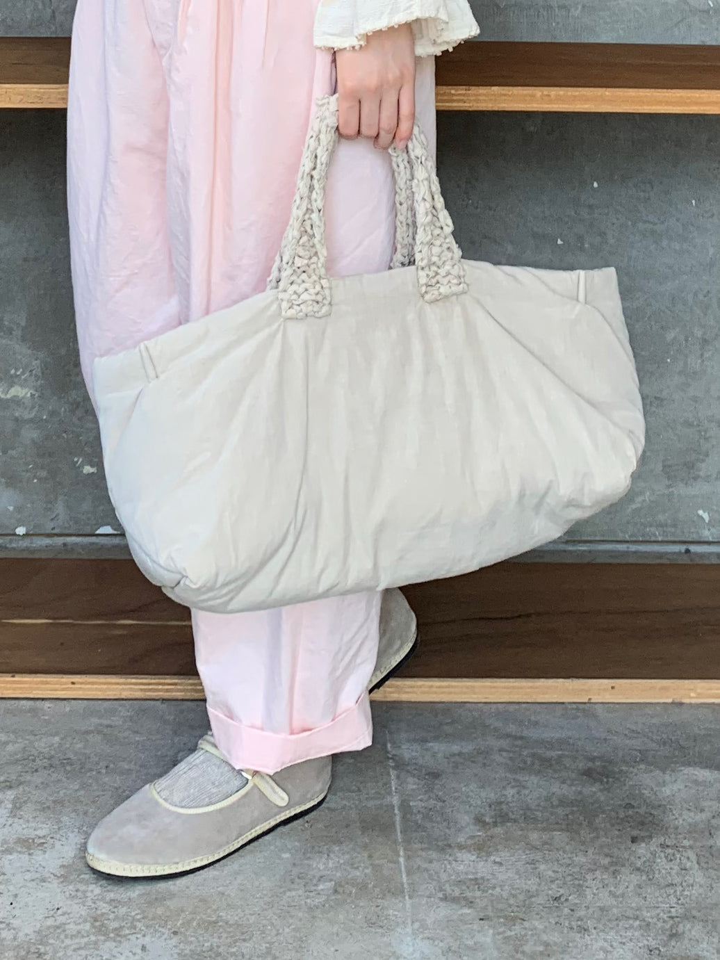 GASA*/ キルトバッグ (smoky rose)