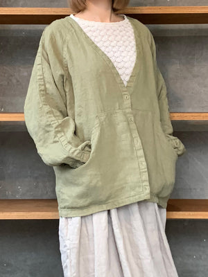 tumugu / ソリトリネン ジャケット（KHAKI）