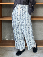 qiri / mix yarn jacquard gather pants（ミント）