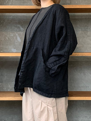 tumugu / ソリトリネン ジャケット（BLACK）