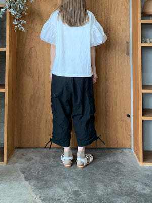 【SALE】Vlas Blomme / High Count Cotton Linen クロップドカーゴパンツ