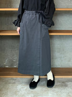 【SALE】CLOSELY / easy wrap-like skirt （charcoal）
