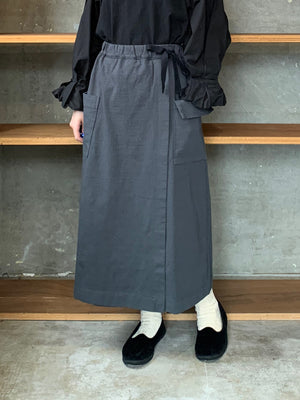 【SALE】CLOSELY / easy wrap-like skirt （charcoal）