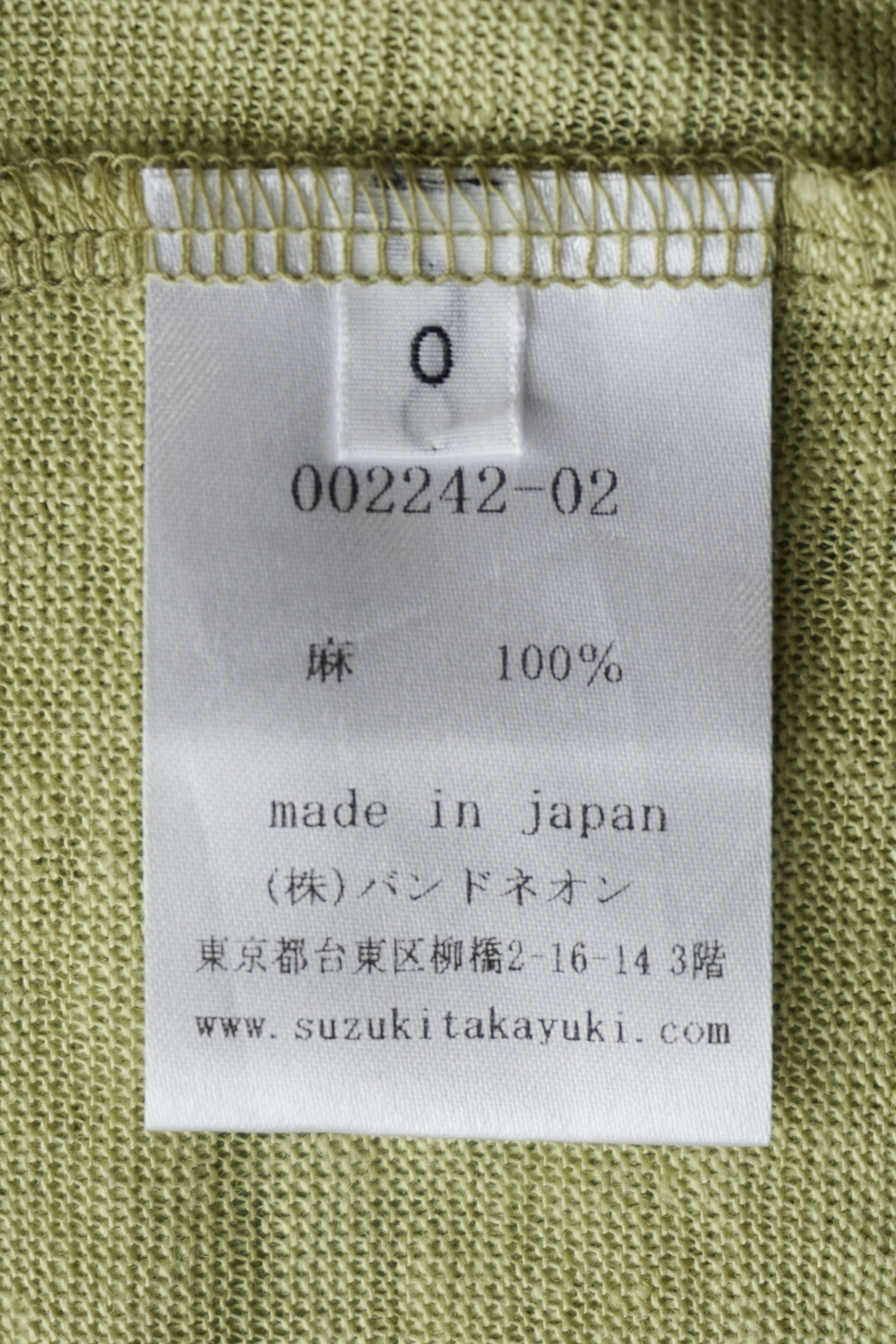 suzuki takayuki / linen tank top