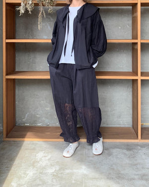 ROBE de PEAU / SHEER HAORI BLOUSE (NOIR)