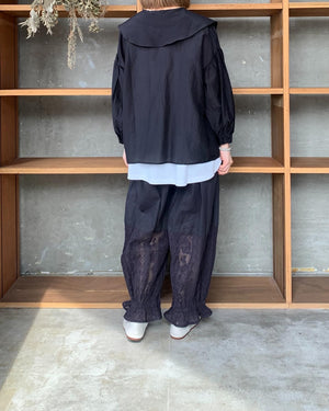 ROBE de PEAU / SHEER HAORI BLOUSE (NOIR)