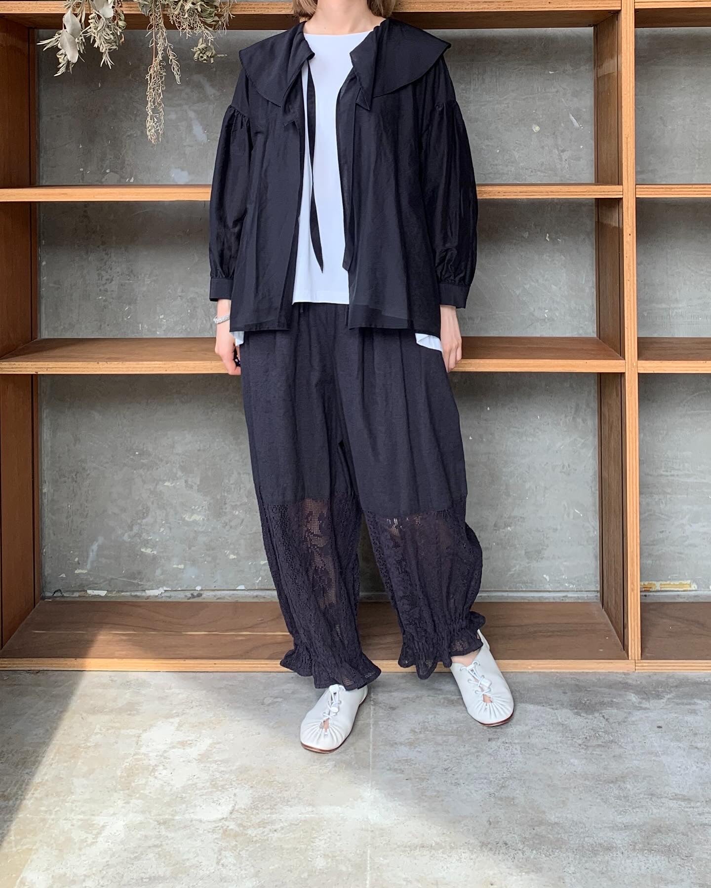 ROBE de PEAU / SHEER HAORI BLOUSE (NOIR)