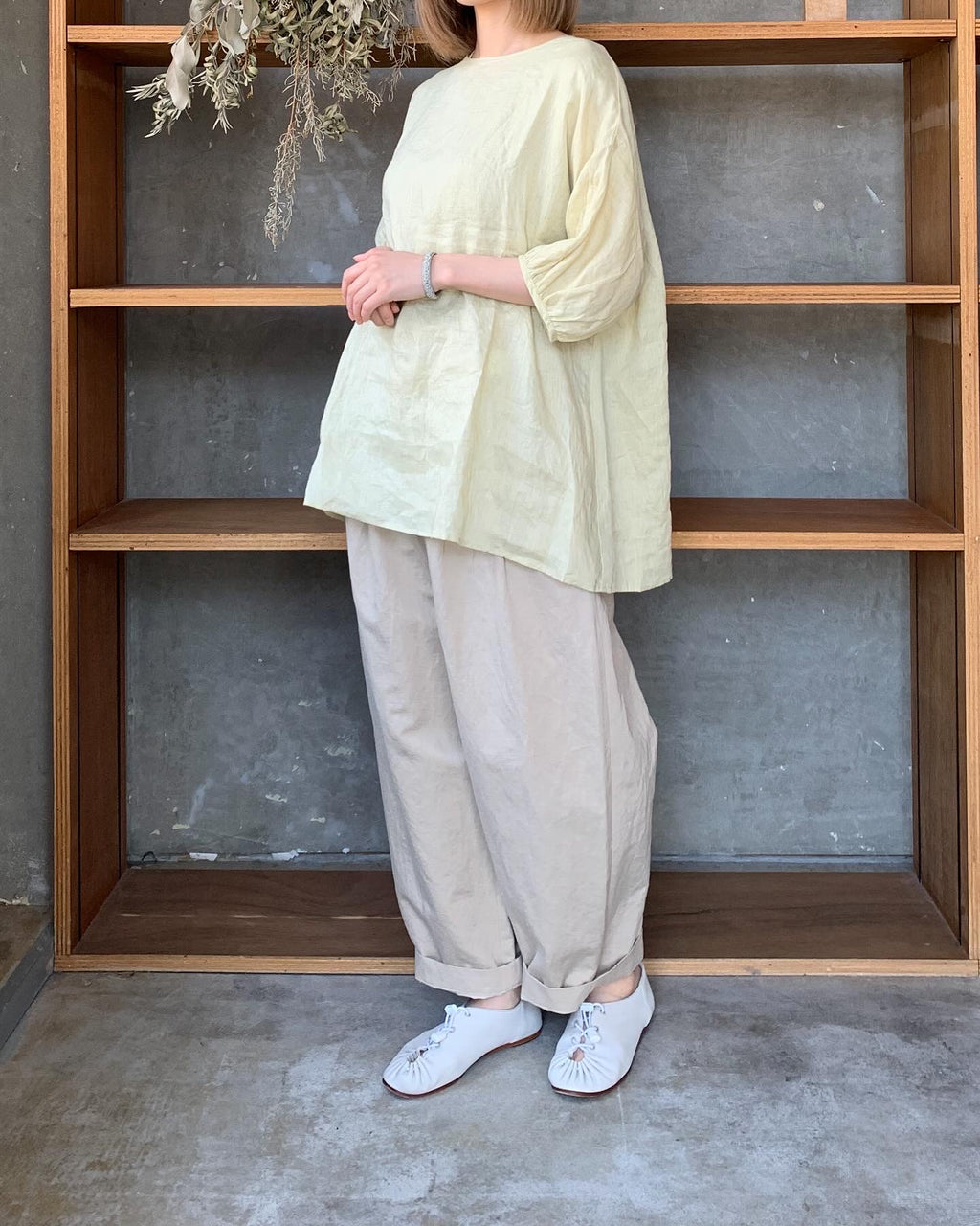 ROBE de PEAU / PUFF SLEEVE BLOUSE (MUSCAT)