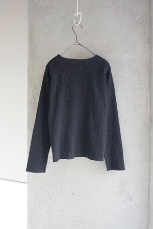 qiri / sashiko gather JQ long sleeve pullover