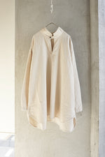【SALE】Vlas Blomme / Fluffy Cotton　プルオーバーワイドシャツ (L.Beige)