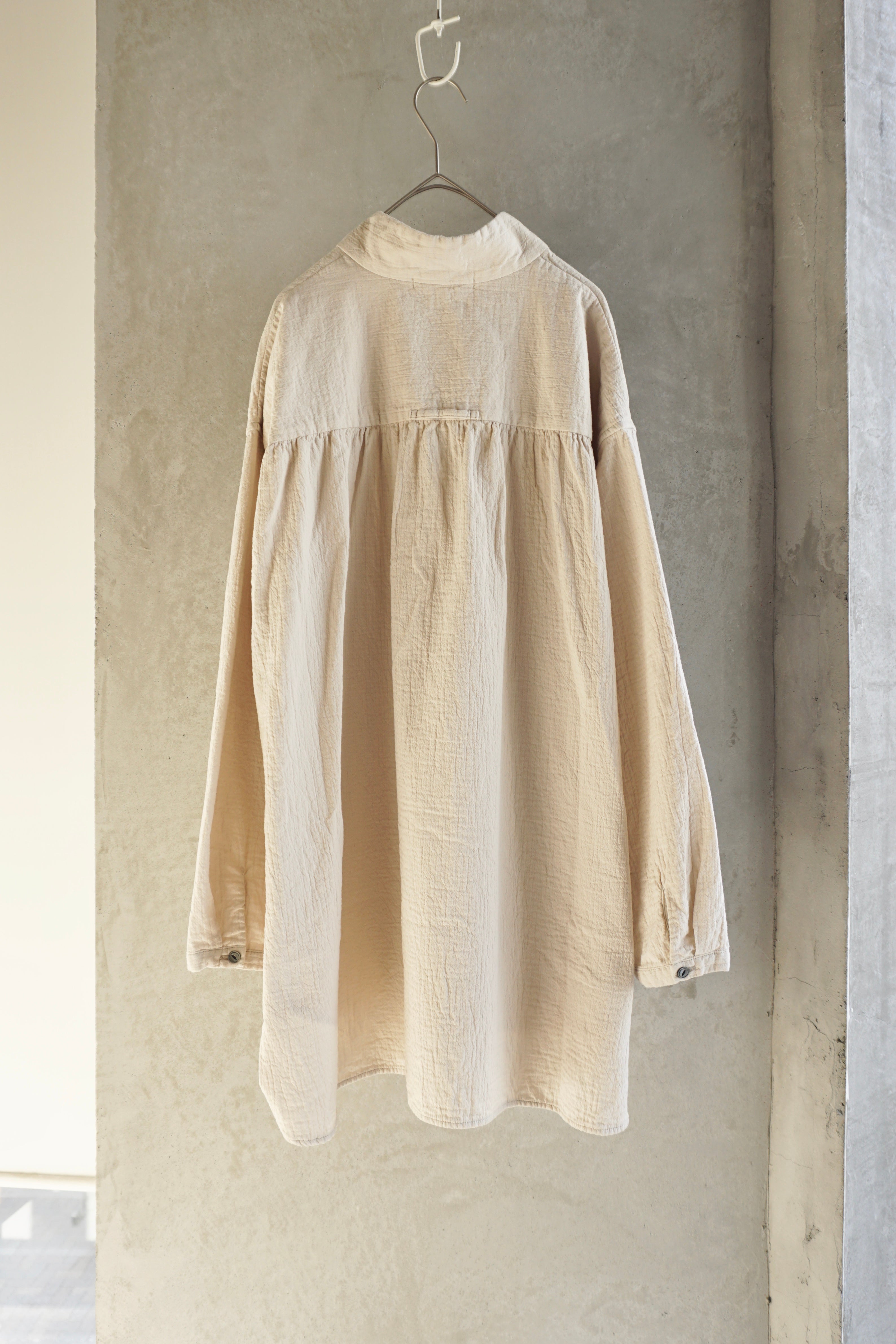 【SALE】Vlas Blomme / Fluffy Cotton　プルオーバーワイドシャツ (L.Beige)