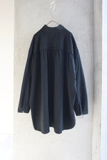 【SALE】Vlas Blomme / Fluffy Cotton　プルオーバーワイドシャツ (Black)