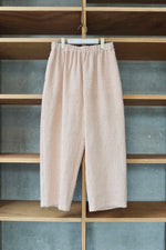 qiri / sashiko jacquard gather pants（ピンク）