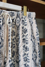 qiri / mix yarn jacquard gather pants（ピンク）