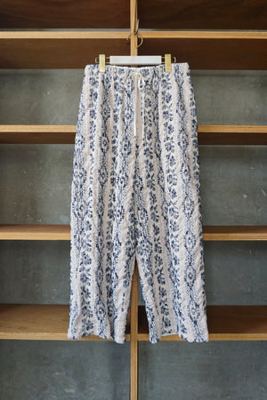 qiri / mix yarn jacquard gather pants（ピンク）