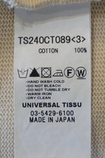 TISSU / スペインピマセーターライク天竺 ダブルジップパーカー（キナリ）
