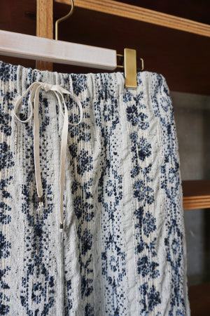 qiri / mix yarn jacquard gather pants（ミント）