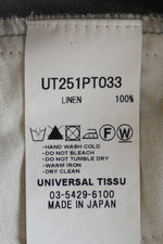 UNIVERSAL TISSU / オーガニックリネンツイル ギャザーPT（サックス）