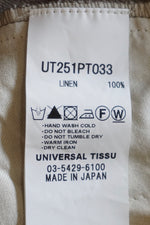 【SALE】UNIVERSAL TISSU / オーガニックリネンツイル ギャザーPT（モカ）