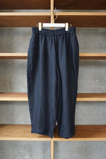 【SALE】UNIVERSAL TISSU / オーガニックリネンツイル ギャザーPT（クロ）