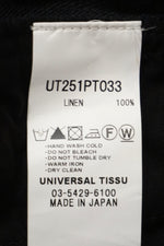【SALE】UNIVERSAL TISSU / オーガニックリネンツイル ギャザーPT（クロ）