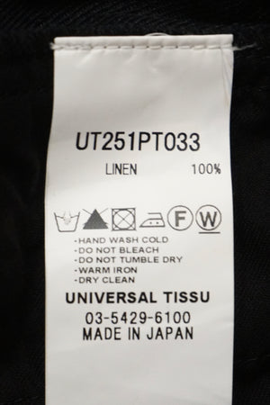 【SALE】UNIVERSAL TISSU / オーガニックリネンツイル ギャザーPT（クロ）