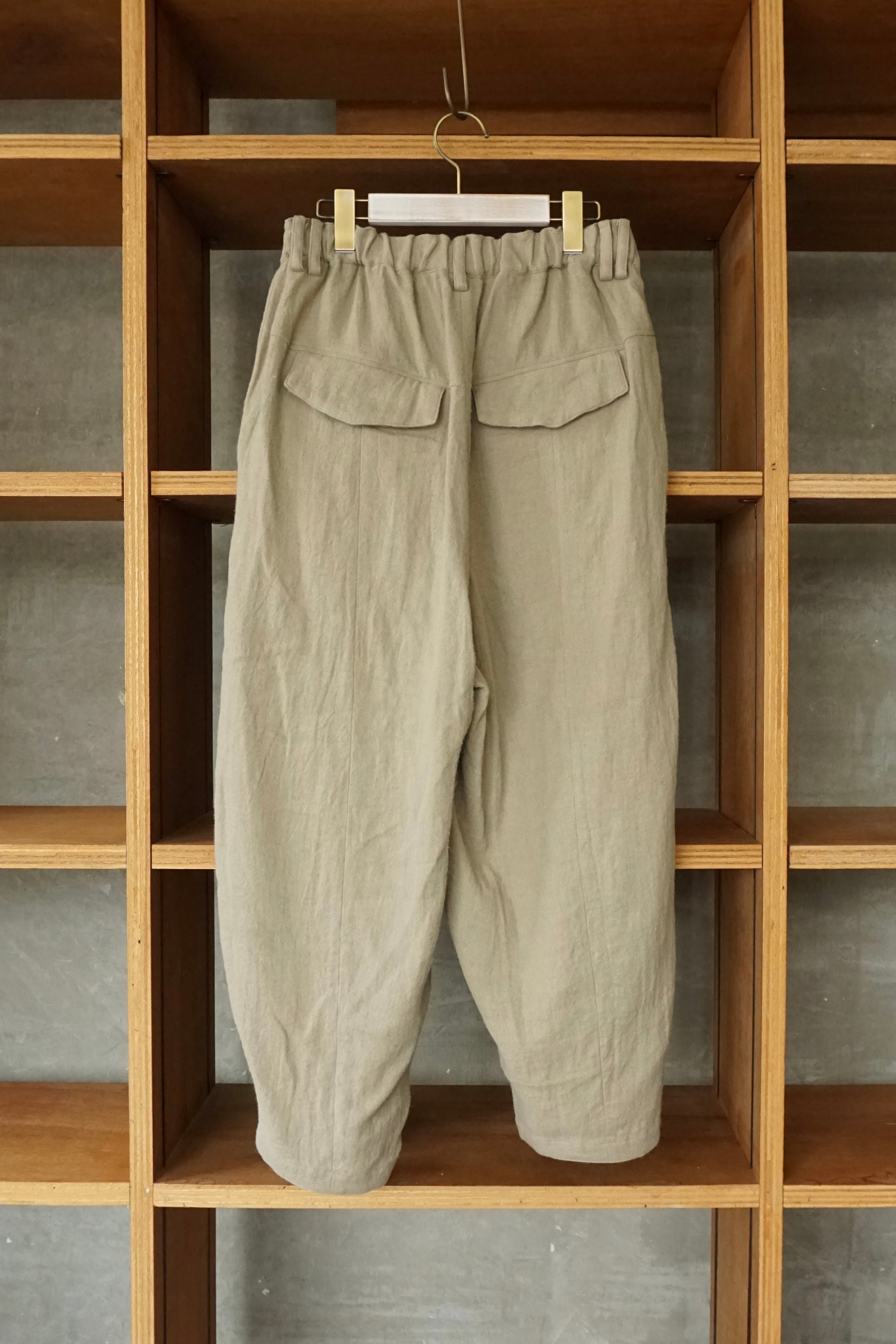 suzuki takayuki / farmer's wide pants（bay leaf）