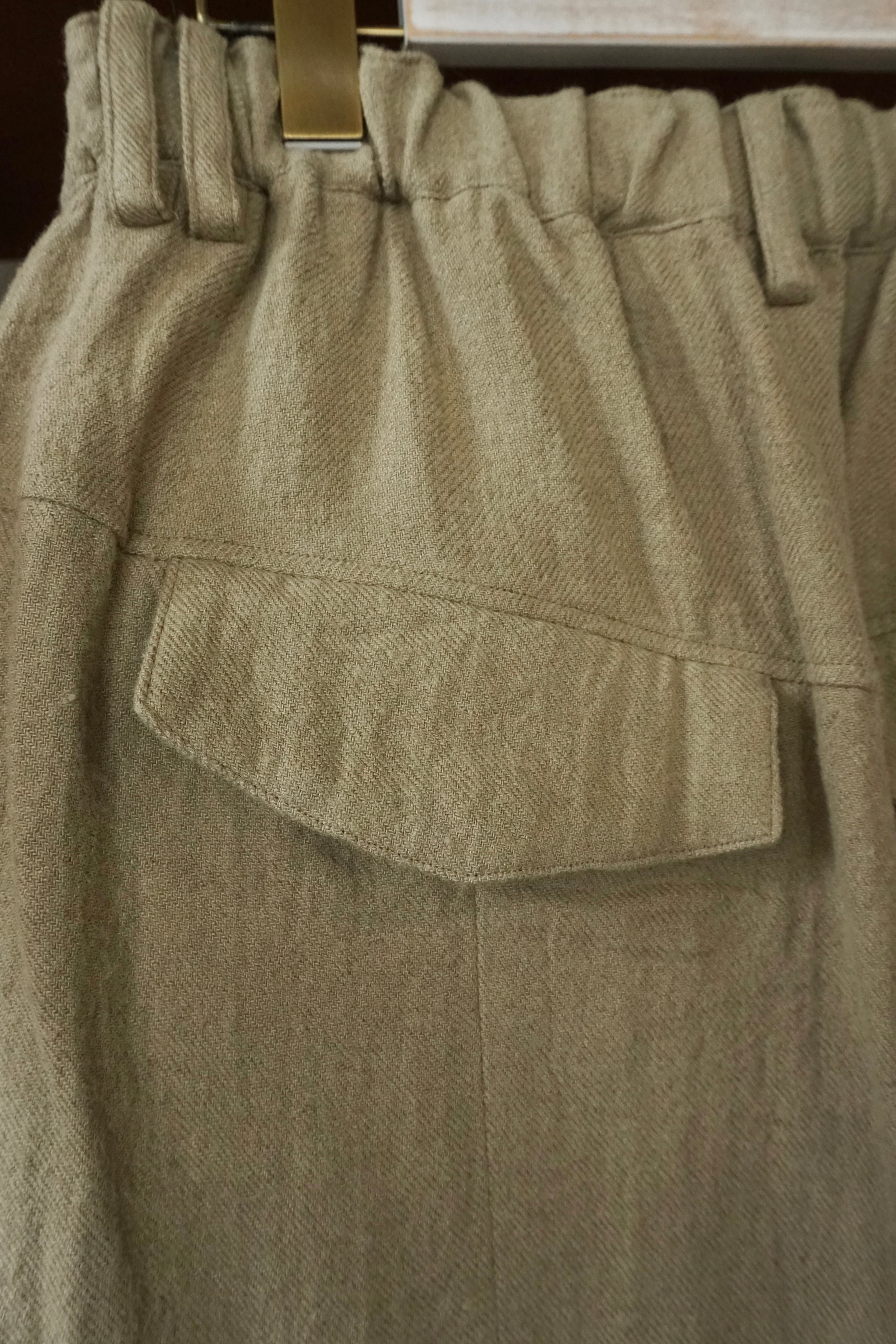 suzuki takayuki / farmer's wide pants（bay leaf）