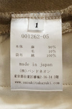suzuki takayuki / farmer's wide pants（bay leaf）