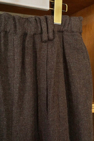 suzuki takayuki / farmer's wide pants（van dyck brown）