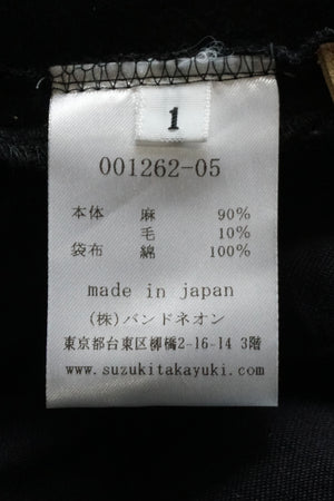 suzuki takayuki / farmer's wide pants（black）