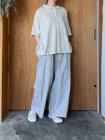 tumugu / C/Lフィール天竺×ハンドワッシャーローン ポロシャツ（KINARI）
