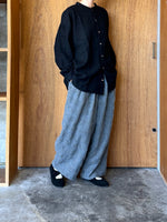 ROBE de PEAU / Wool Check Pants (Gray)