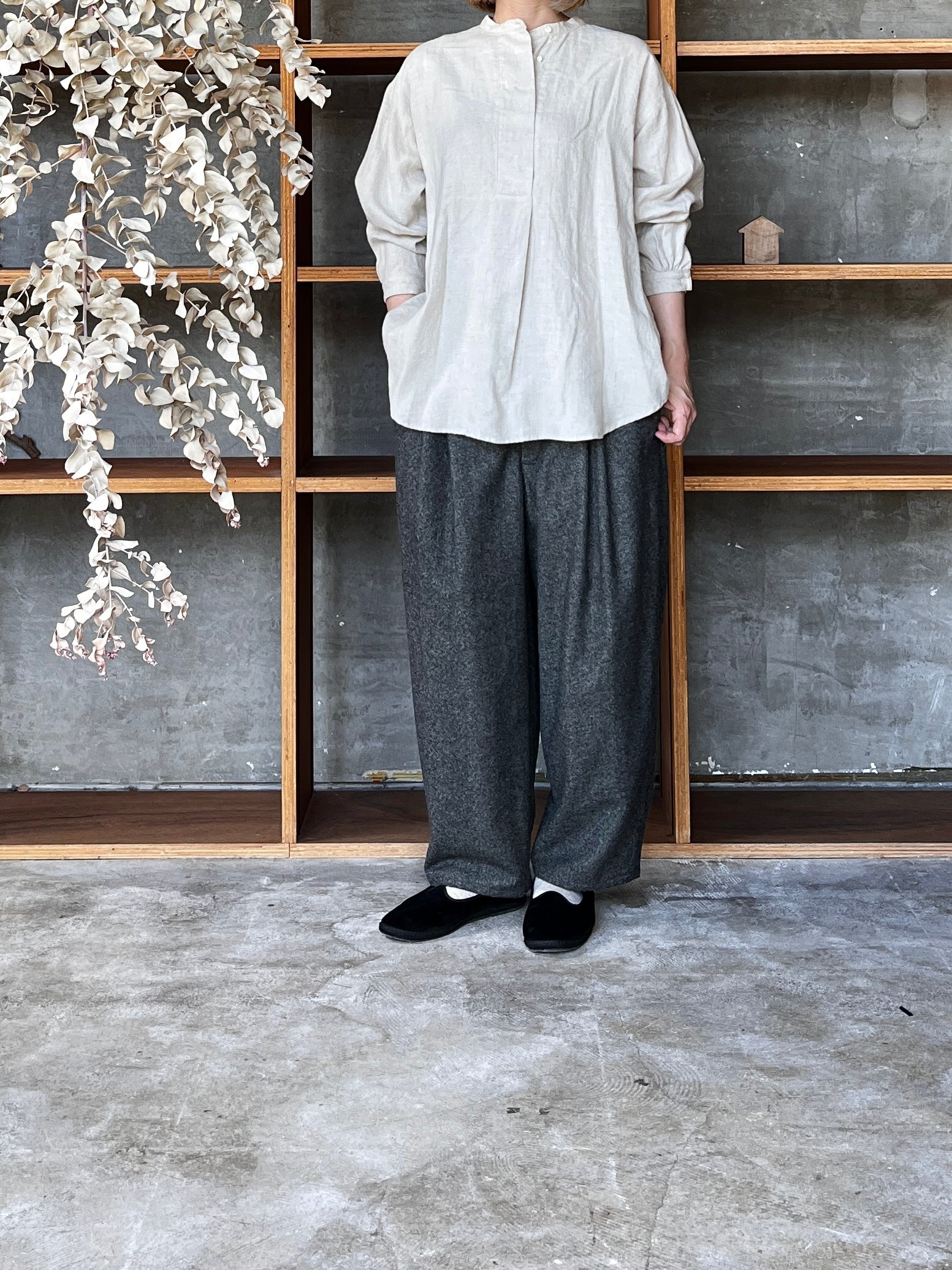 Re arrival!! IKKUNA / fly front shirt