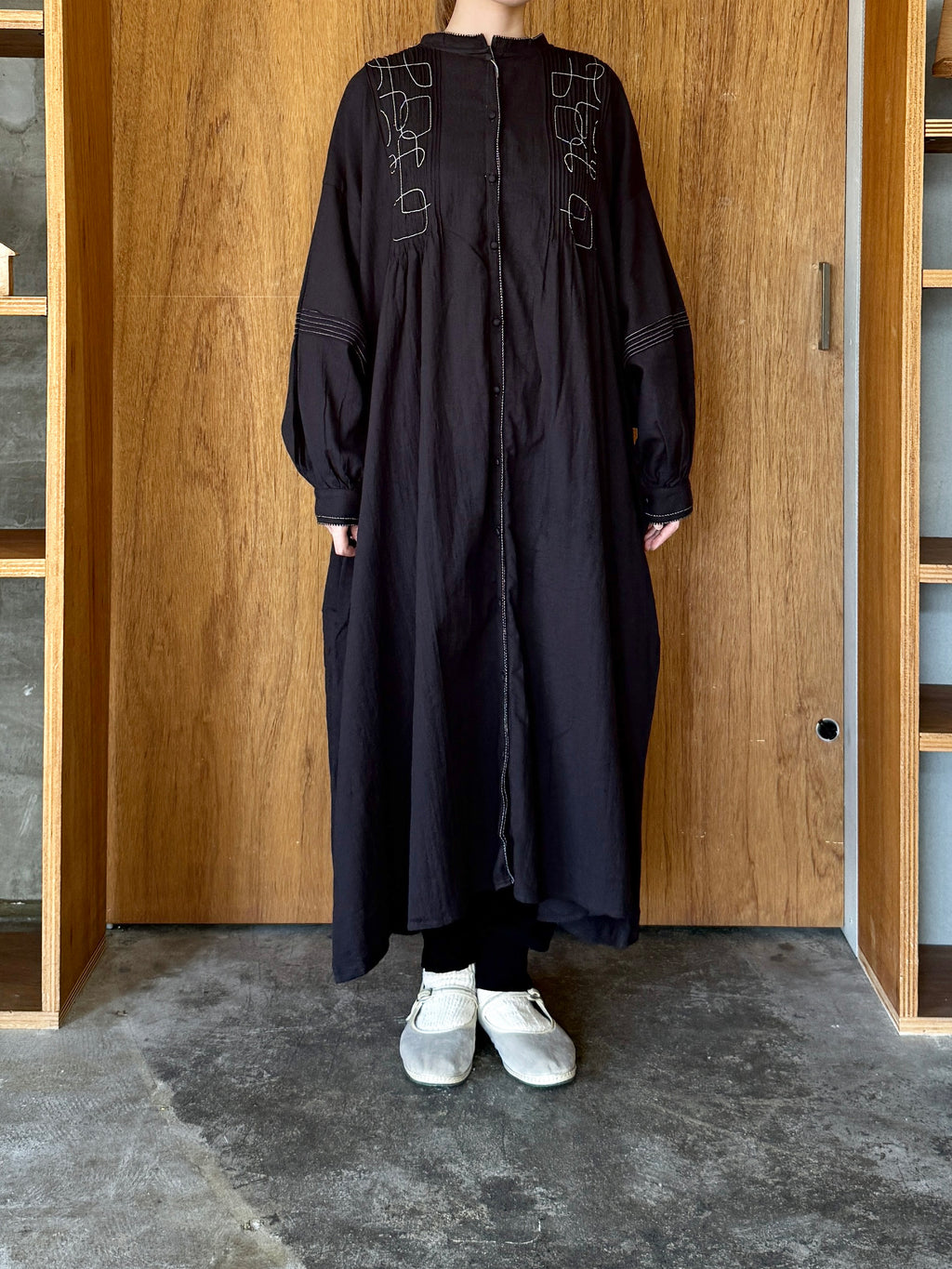 tumugu / コットンモス 2wayワンピース（BLACK）