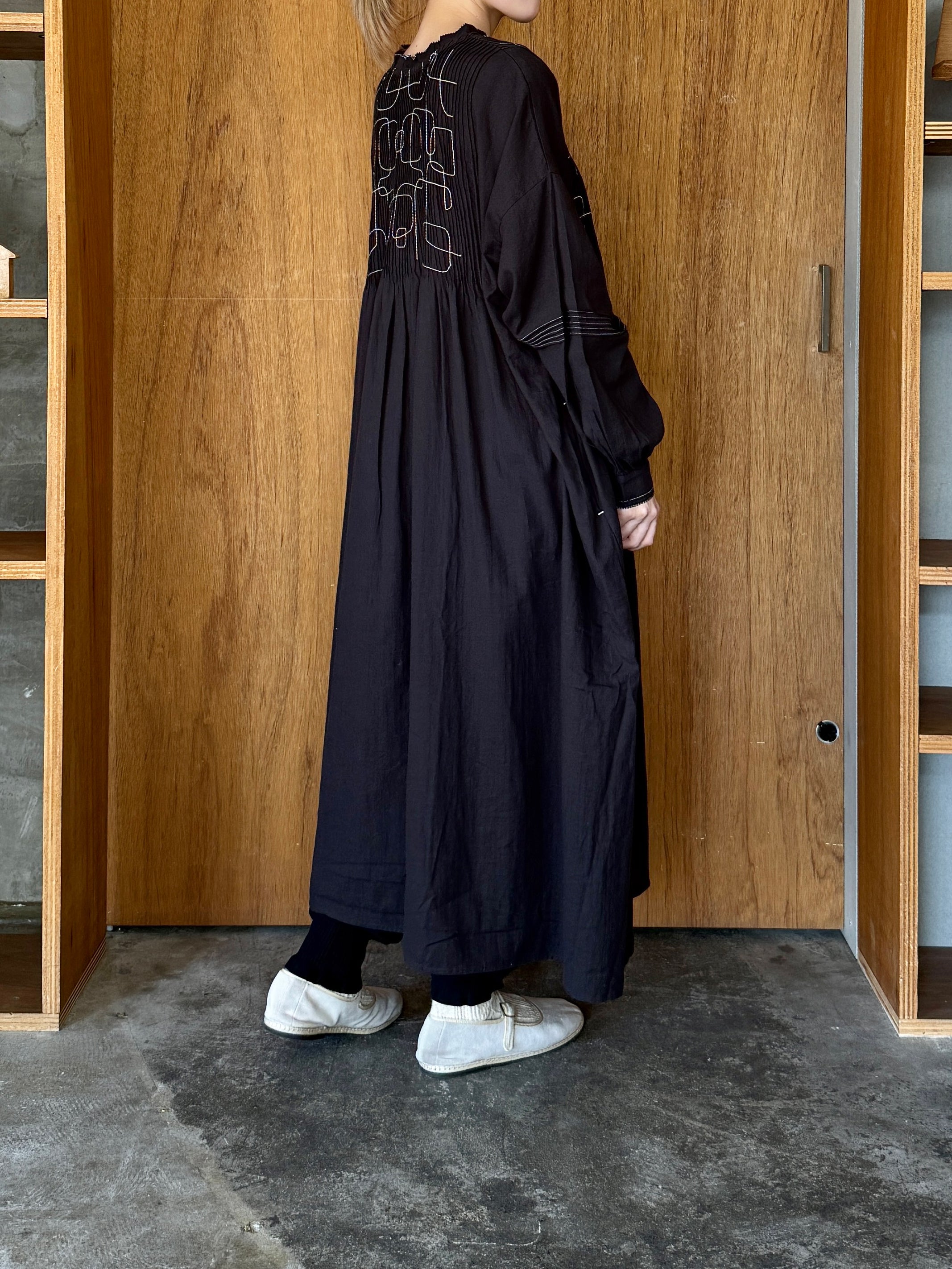 tumugu / コットンモス 2wayワンピース（BLACK）