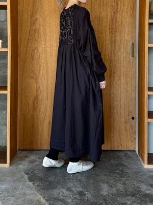 tumugu / コットンモス 2wayワンピース（BLACK）