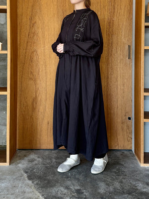 tumugu / コットンモス 2wayワンピース（BLACK）