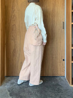qiri / sashiko jacquard gather pants（ピンク）