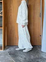 qiri / field flower half zip pullover  (ecru)