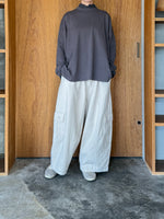 tumugu / コットンリネン起毛ツイル カーゴワイドパンツ（KINARI）