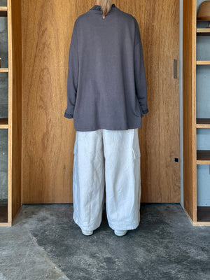 tumugu / コットンリネン起毛ツイル カーゴワイドパンツ（KINARI）
