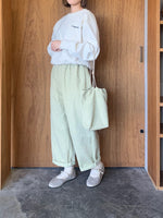 qiri / sashiko jacquard 巾着 bag（ペールイエロー）