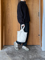 qiri / field flower half zip pullover  (black)