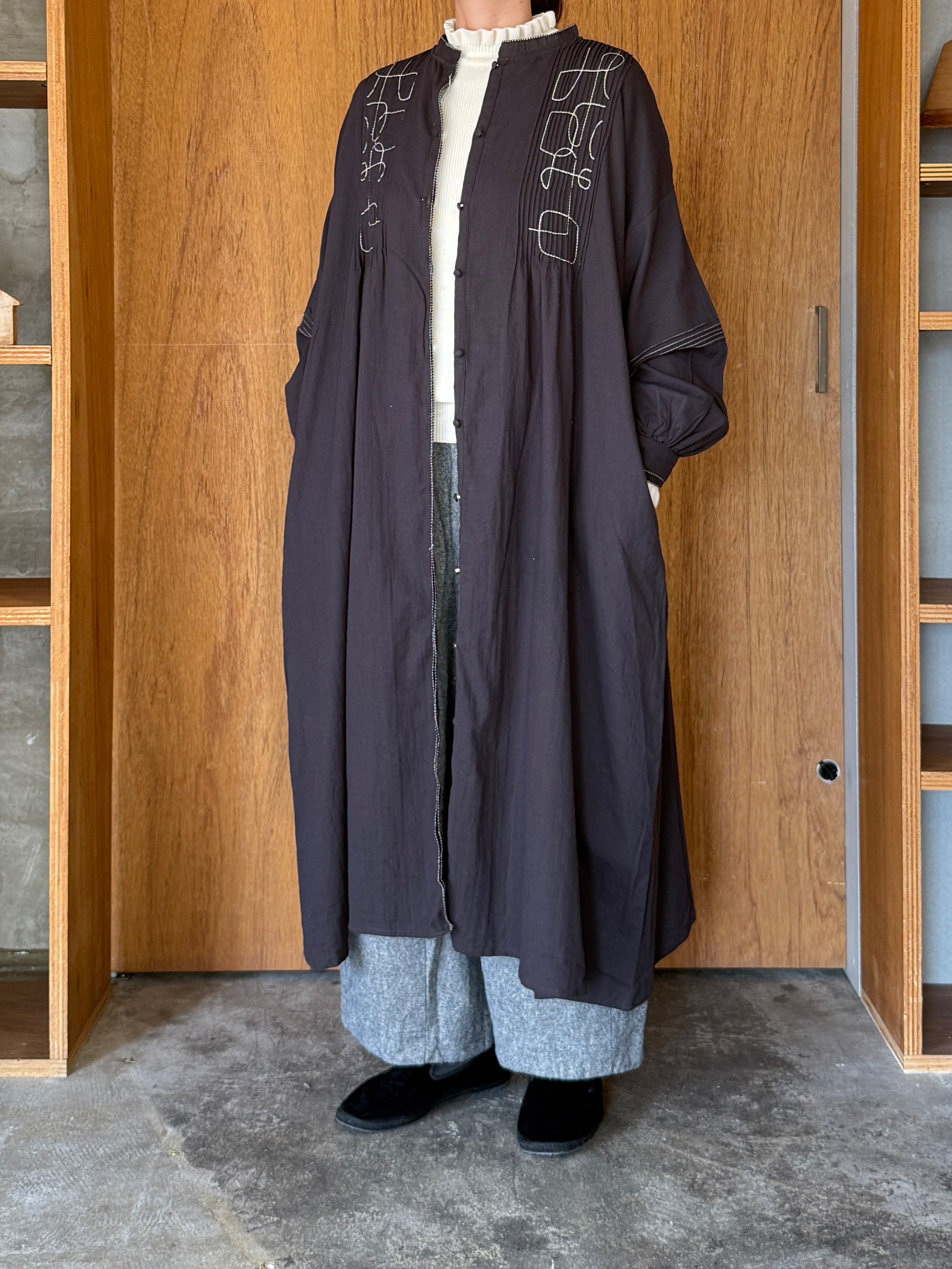 tumugu / コットンモス 2wayワンピース（BLACK）