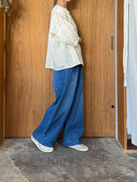 ROBE de PEAU / CAMILLE FRILL BLOUSE (CHECK)