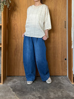 ROBE de PEAU / CAMILLE FRILL BLOUSE (CHECK)