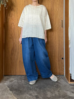 ROBE de PEAU / CAMILLE FRILL BLOUSE (CHECK)