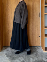 UNIVERSAL TISSU / リサイクルウールパイル リヨセルコットン裏毛 スナップカーディガン（ブラウンパイル）